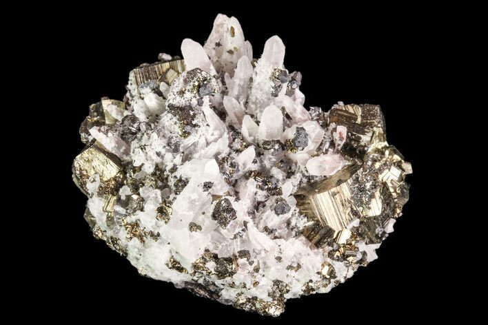 Sphalerite, Pyrite and Quartz Association - Peru #99689
